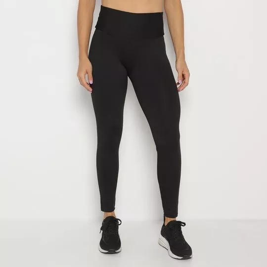 Legging Com Recortes -  Preta - PATRA