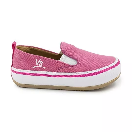 Slip On Com Recortes -  Pink & Branco - Blue Infantis