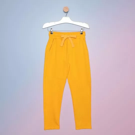 Calça Jogger Em Moletom - Amarelo Escuro - Colcci