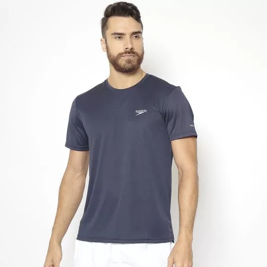 Camiseta Interlock - Azul Marinho & Cinza - Speedo