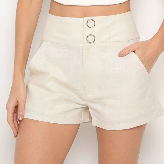 Short Com Recortes -  Off White - ZINCO