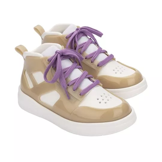 Melissa Player Sneaker - Bege & Branca - Melissa