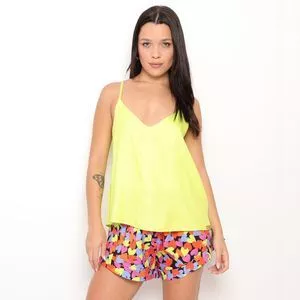 Blusa Lisa<BR> - Amarelo Neon<BR> - Lança Perfume