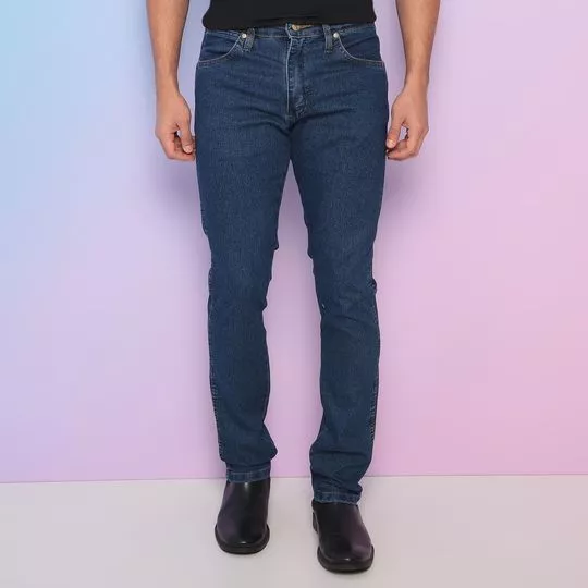 Calça Jeans Skinny Com Recortes -  Azul Marinho - Wrangler