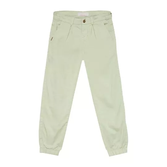 Calça Jogger Com Franzidos -   Verde Claro - Bakulelê