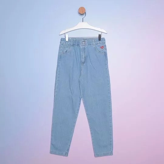 Calça Jeans Reta - Azul - Mon Sucré