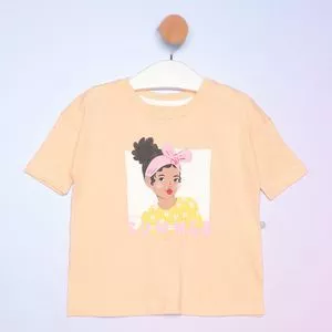 Blusa Summer<BR> -  Laranja Claro & Rosa<BR> - Hering Kids