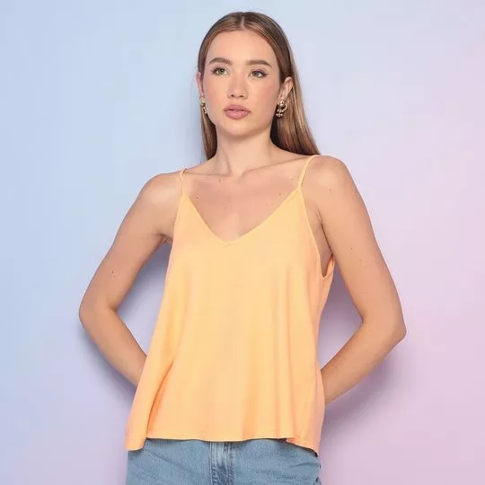 Blusa Com Recortes -    Laranja Claro - Triton