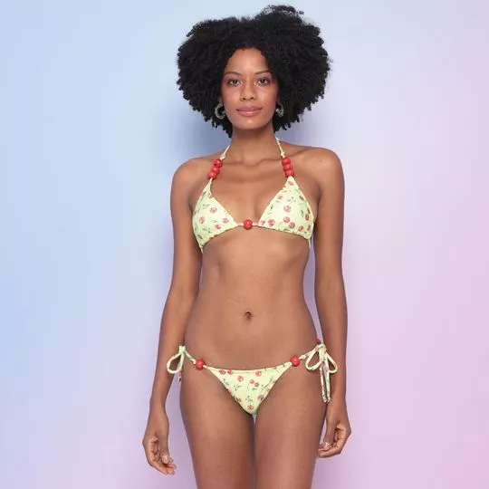 Biquíni Top Com Tanga -   Amarelo & Vermelho - Skazi