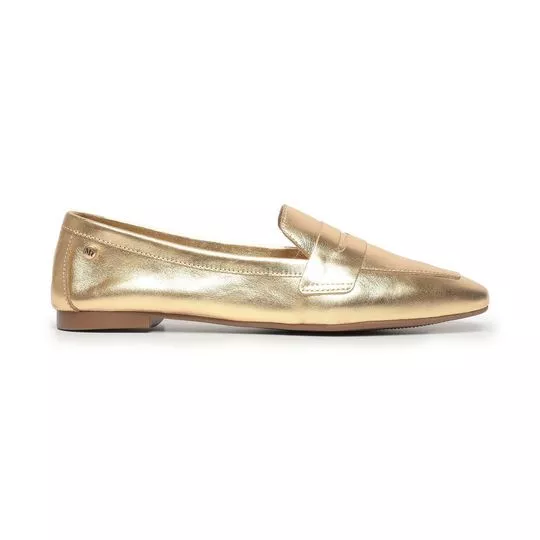 Loafer Com Recortes -   Dourado - Morena Rosa