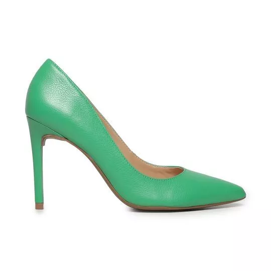 Scarpin Liso -  Verde -  Salto: 9cm - Morena Rosa