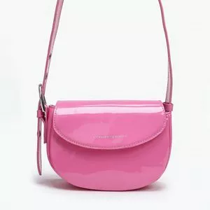 Bolsa Transversal Envernizada<BR> -  Rosa<BR> - My Favorite Things