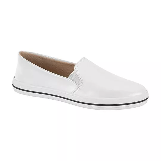 Slip On Liso -   Branco - Moleca