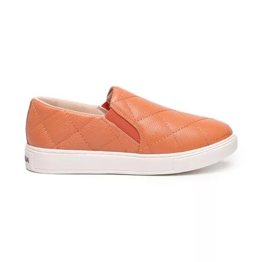 Slip On Matelassê -  Laranja - Luz da Lua