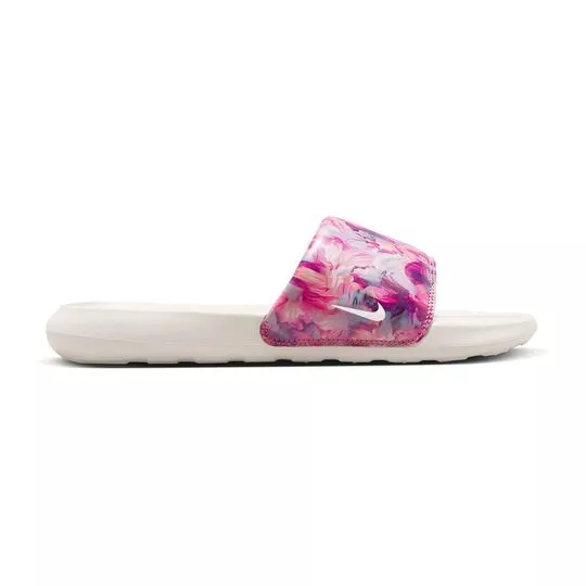 Chinelo W Nike Victori One Slide Ewt Floral -   Rosa Claro & Branco - Nike