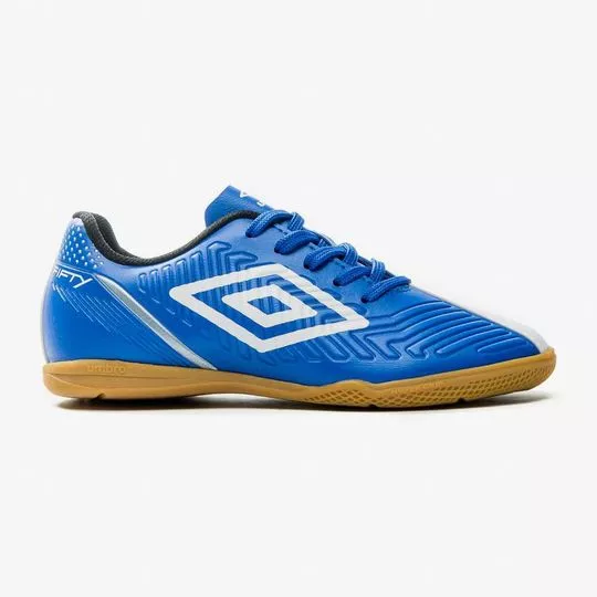 Chuteira Futsal Com Recortes -   Azul & Branca - Umbro