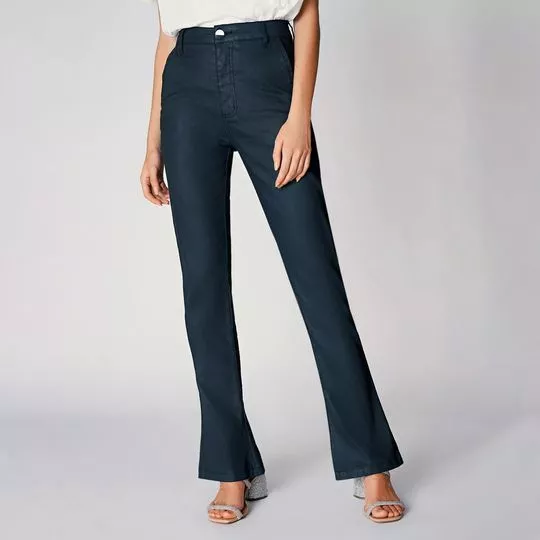 Calça Boot Cut - Azul Marinho - ZINCO