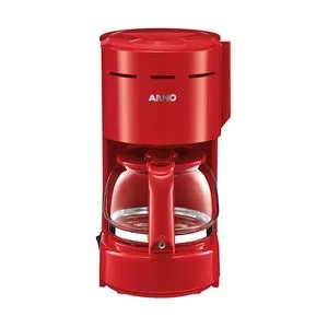 Cafeteira Classic<BR>- Incolor & Vermelha<BR>- 27,3x15,5x23cm<BR>- 500ml<BR>- 220V<BR>- 650W<BR>- Arno
