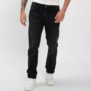 Calça Jeans Skinny<BR>- Preta