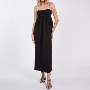 Vestido Midi<BR> - Preto