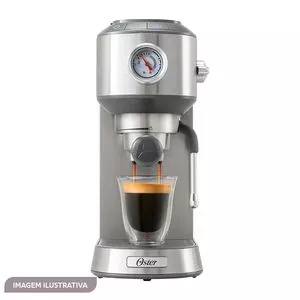 Cafeteira Espresso Oster Bvstem<BR>- Inox & Preto<BR>- 220V