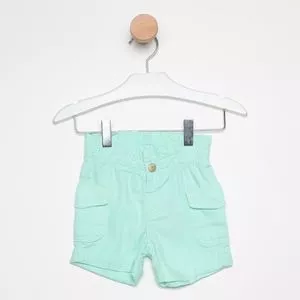 Short Em Sarja<BR> - Verde Água<BR> - Hering Kids