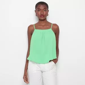 Blusa Com Recortes<BR>- Verde Claro<BR>- Lança Perfume