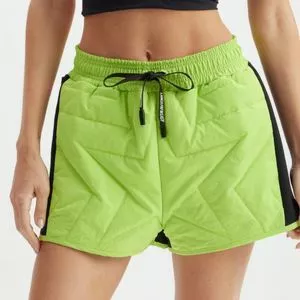 Short Com Amarração<BR>- Verde Claro & Preto<BR>- Lança Perfume