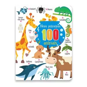 Meus Primeiros 100 Animais<BR>- 16x12x1,9cm<BR>- Zastras