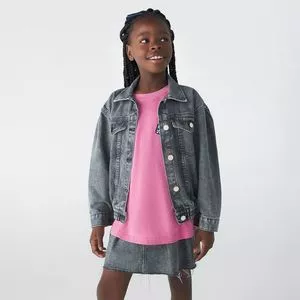 Jaqueta Jeans Estonada<BR>- Preta<BR>- Hering Kids