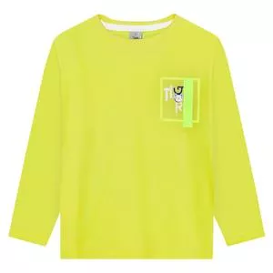 Camiseta Tigor®<BR>- Verde Limão & Branca<BR>- LILICA RIPILICA & TIGOR