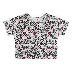 Blusa Corações<BR>- Branca & Preta<BR>- Elian