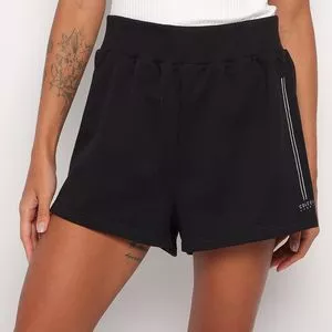 Short Colcci Sport Com Franzidos<BR>- Preto & Branca<BR>- Colcci Fitness