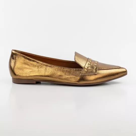 Loafer Metalizada- Bronze