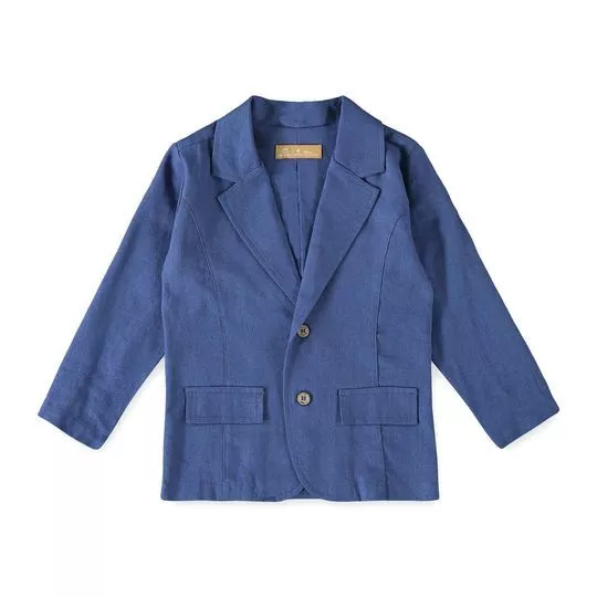 Blazer Em Linho- Azul Royal- Up Baby