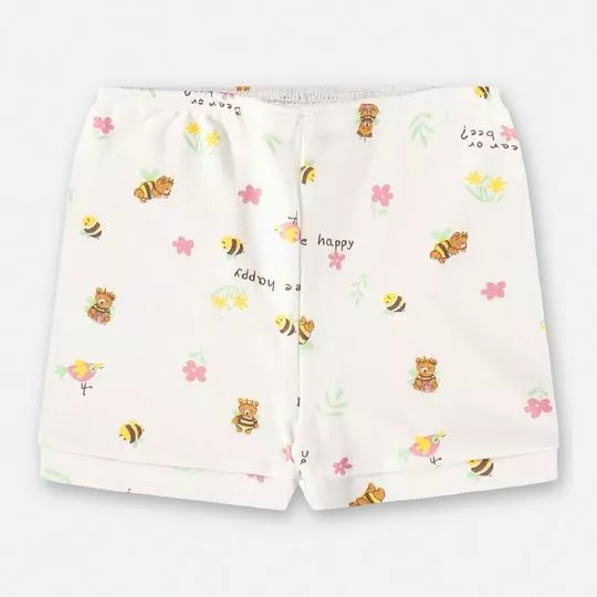 Short Abelha- Branco & Amarelo