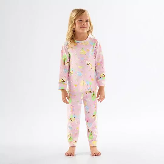 Pijama Ovelhinhas- Rosa Claro & Azul Claro