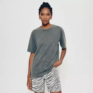 Camiseta Básica<BR>- Cinza Escuro<BR>- Hering