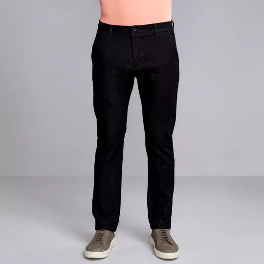 Calça Jeans Skinny- Preta- Highstill