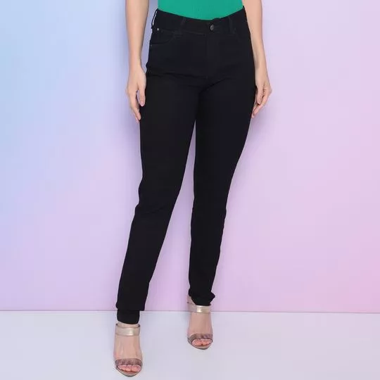 Calça Jeans Boot Cut- Preta