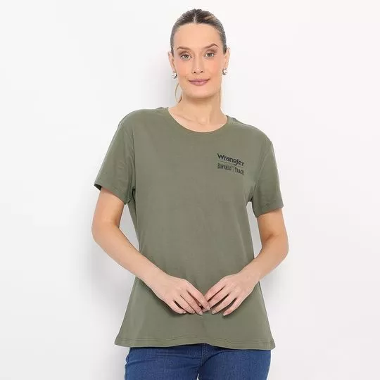 Camiseta Wrangler®- Verde Militar