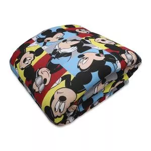 Edredom Mickey® Adulto>>Casal - <BR>- Cinza & Preto<BR>- Portallar