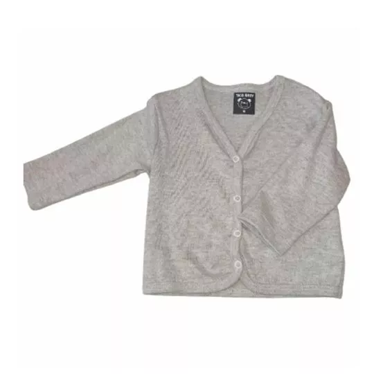 Cardigan Liso- Cinza