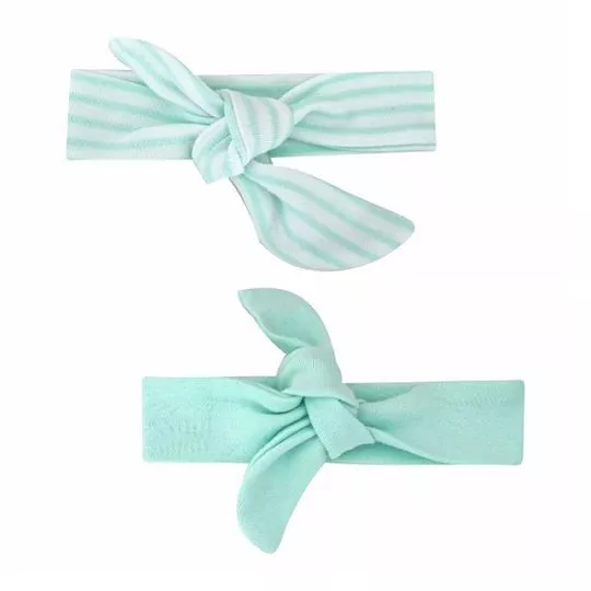 Kit De Faixas Para Cabelo Com Laço- 2Pçs- Ticco Baby