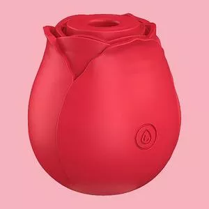 Sugador De Clitóris Flower<BR>- Vermelho<BR>- 7,5cm x 5,5cm