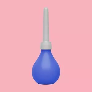 Ducha Íntima<BR>- Azul & Branca<BR>- 13xØ9cm<BR>- Adão E Eva