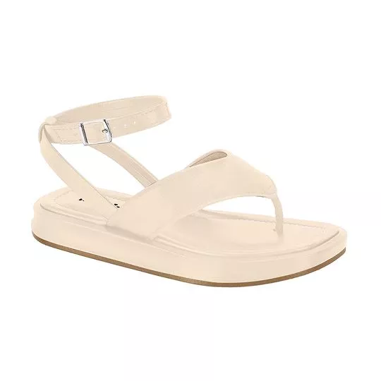 Sandália Lisa- Off White- Molekinha