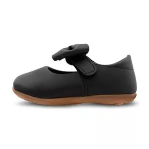 Sapato Boneca Com Laço<BR>- Preto