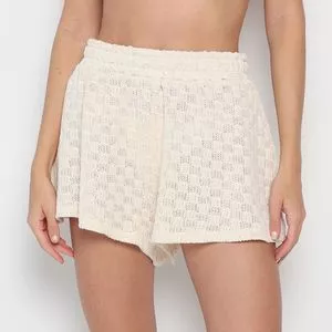 Short Em Tricô<BR>- Off White