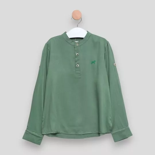 Bata Com Fendas- Verde Escuro- Oliver